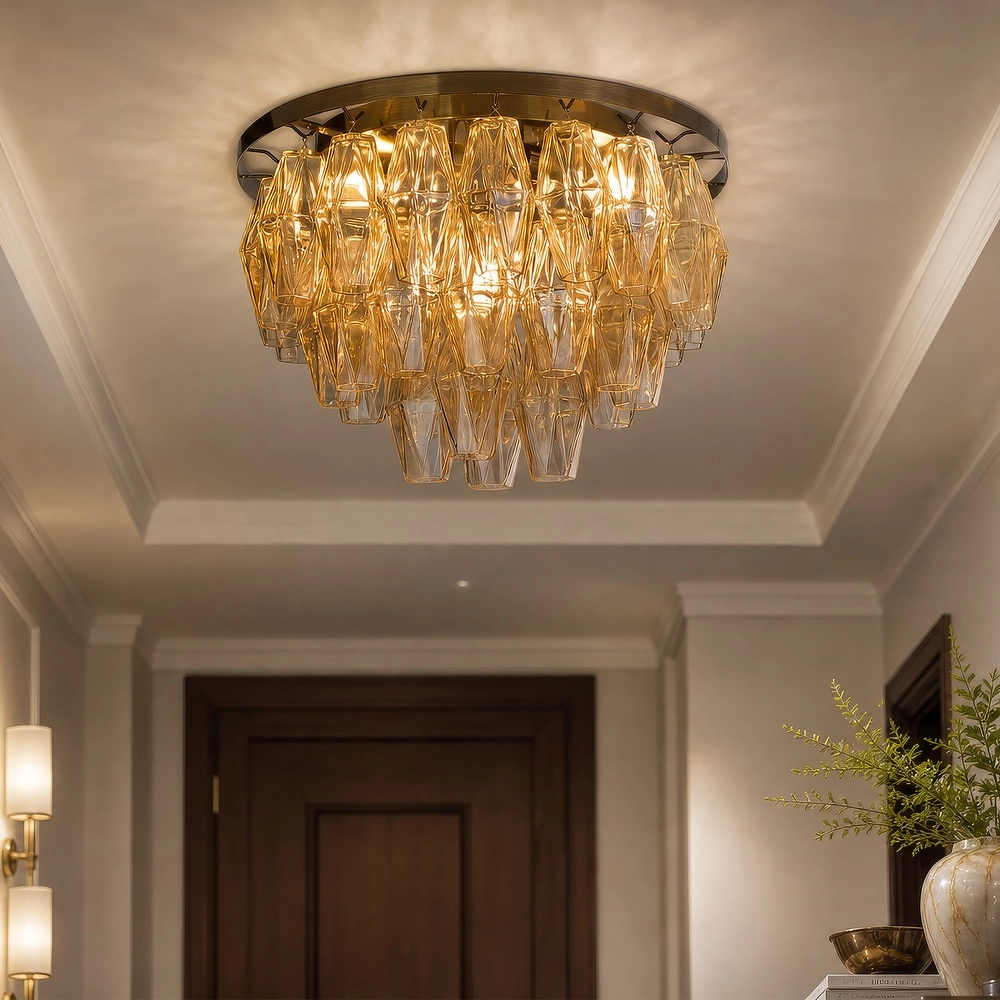 Ceiling lamp Alba antique brass Ø 43cm