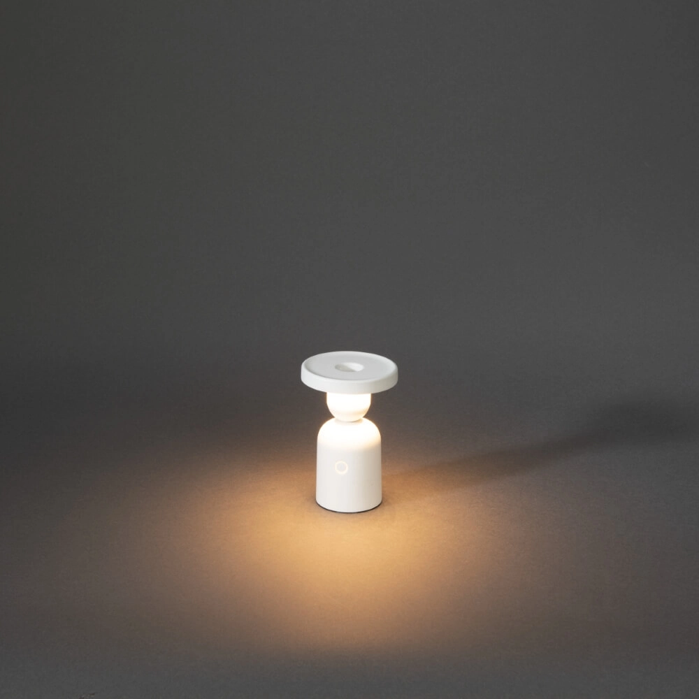 Rechargeable table lamp Nantes White for candle holder KonstSmide 7318307833256