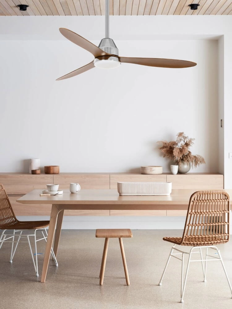 Ceiling fan wood with lamp Whitehaven Ø 143cm IP55 Beacon 9333509136484