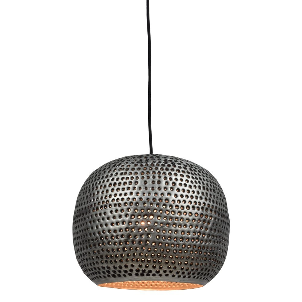 Tough pendant lamp Spike zinc grey