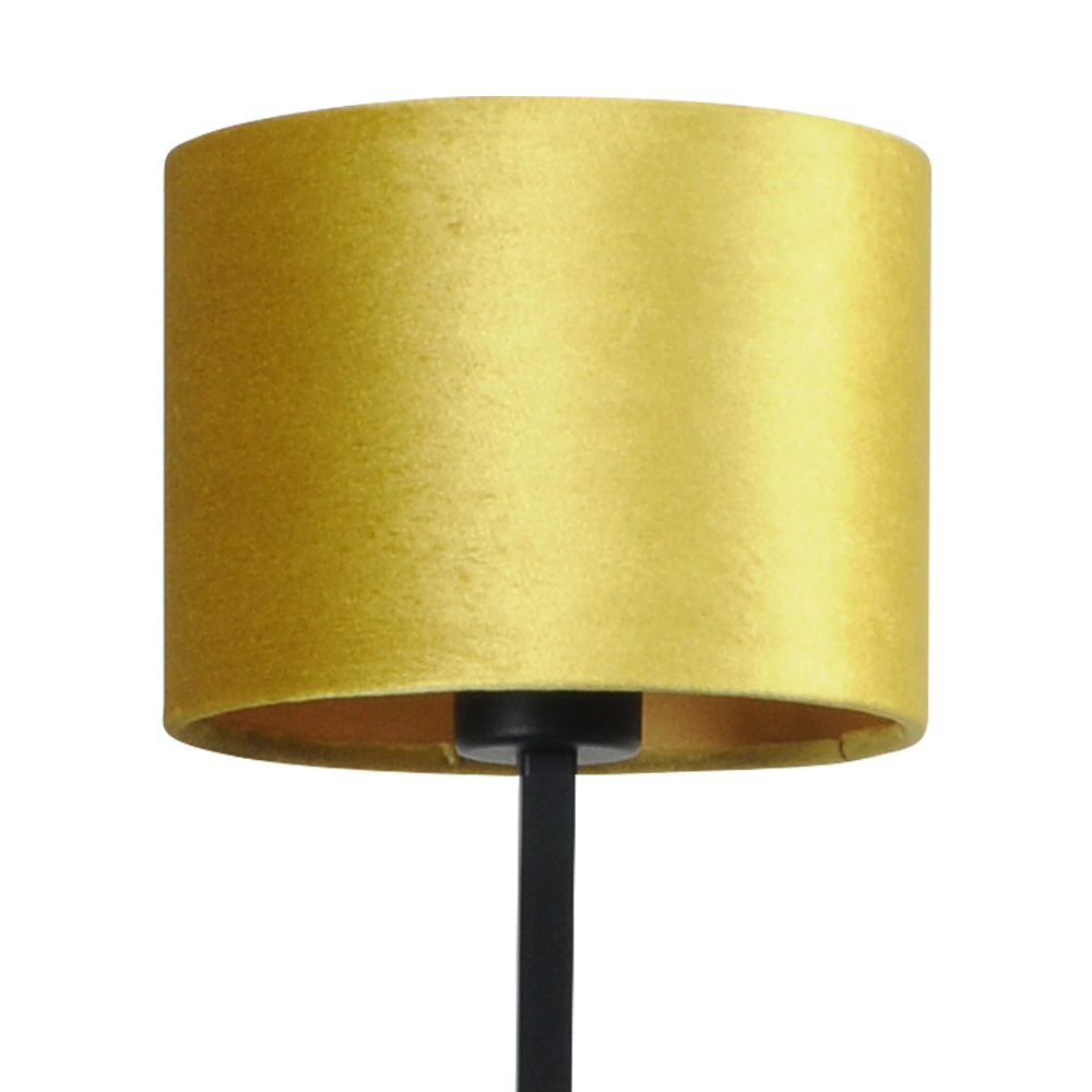 Black table lamp Venus with ocher yellow lampshade Masterlight 8718121218304