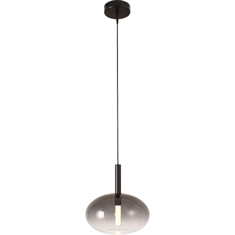 Pendant lamp Ø 24cm Lido Onion with smoke-fading glass