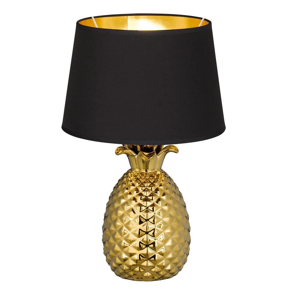 Table lamp Pineapple 43cm gold with black