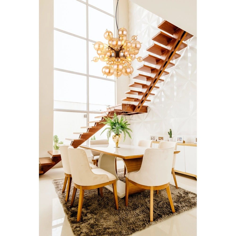 Unique pendant lamp Udo amber glass Ø 55cm Globo 9007371446643