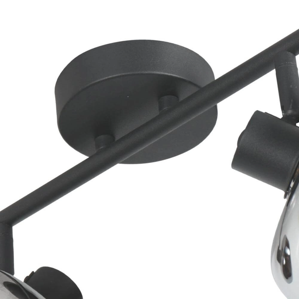 Black ceiling lamp Tenebris double Steinhauer 8712746178104