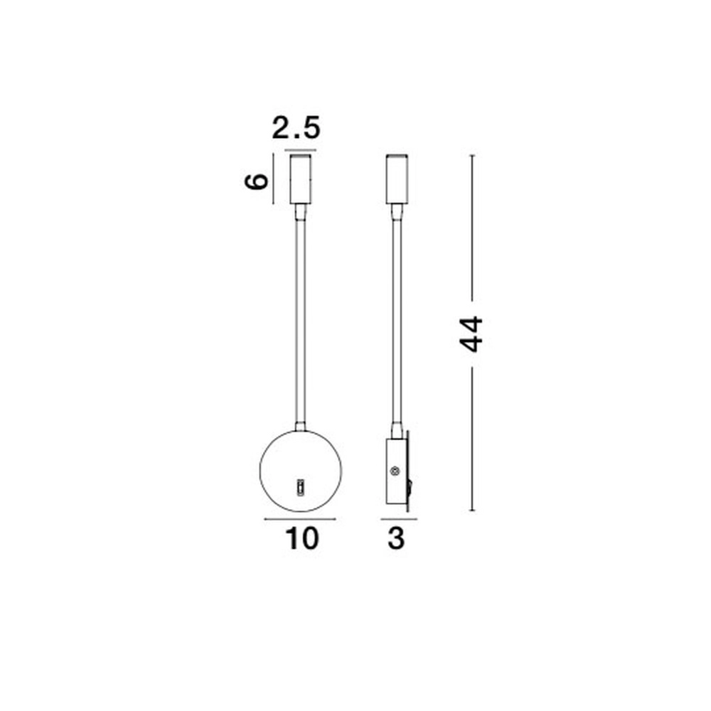 Reading light Jaco black Lyora 5212017410962