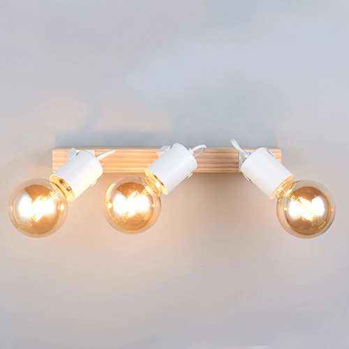 Ceiling lamp 3-lights Lynar white with wood Trio 4017807672015
