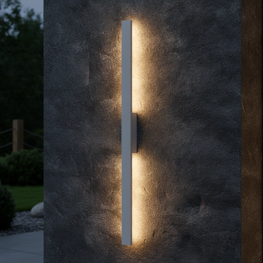 Sleek wall lamp Aneth white 104cm
