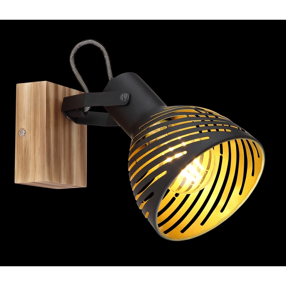 Wall lamp Lenna wood with black Globo 9007371419685