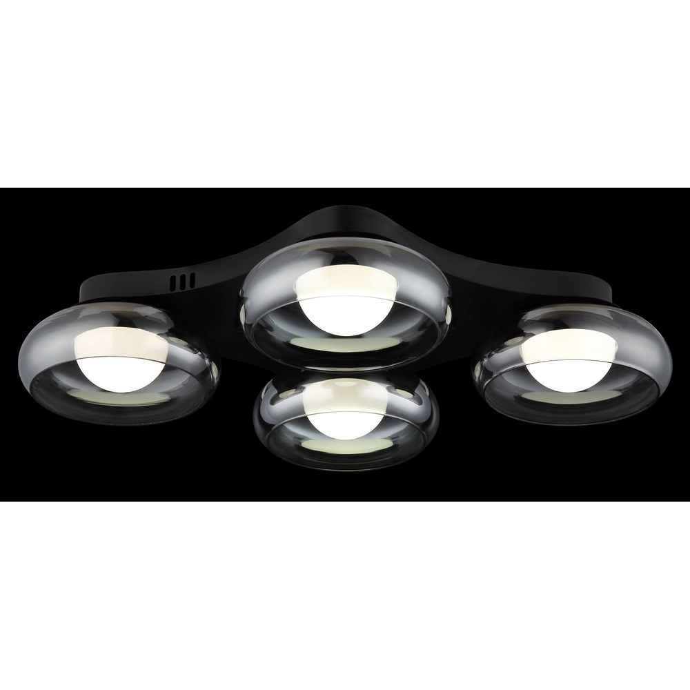 Design ceiling lamp Carlene 4-light black Globo 9007371575176