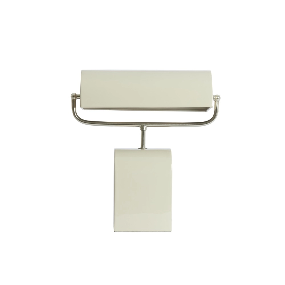Cream desk lamp Cardona with nickel - 1x E27