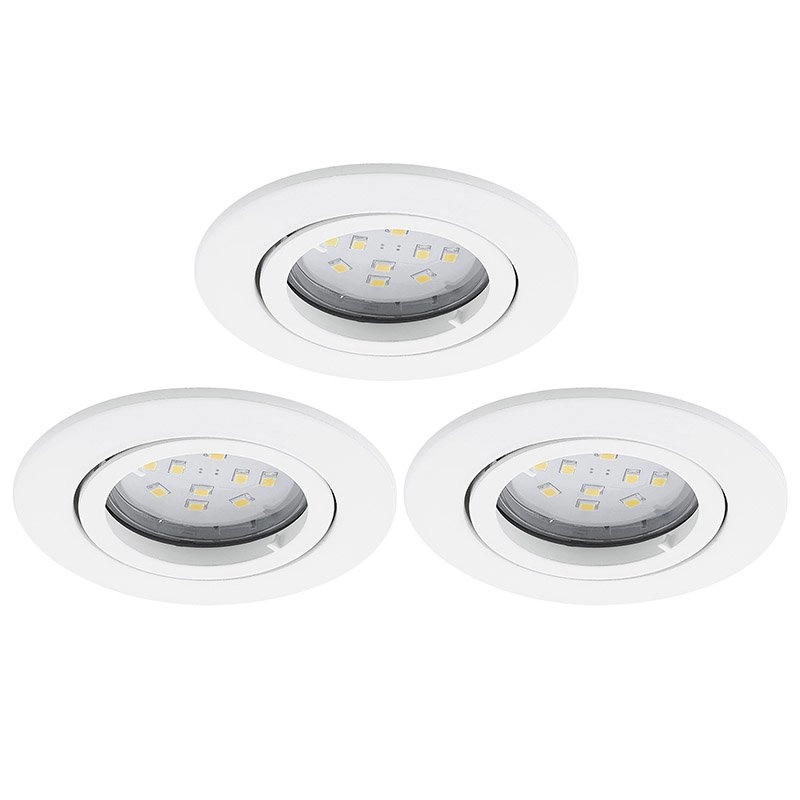 LED ceiling spot Tedo set of 3 white