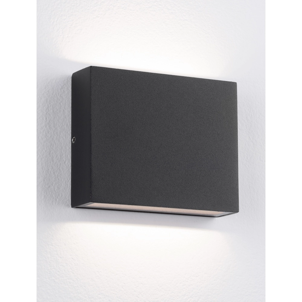 Sleek wall spotlight Tick Up and downlighter black