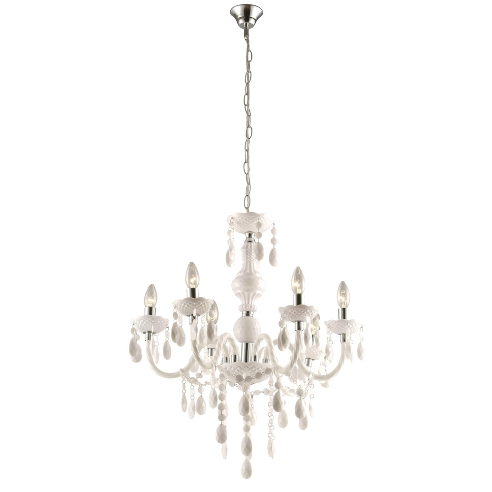 Chandelier Cuimbra I white chrome