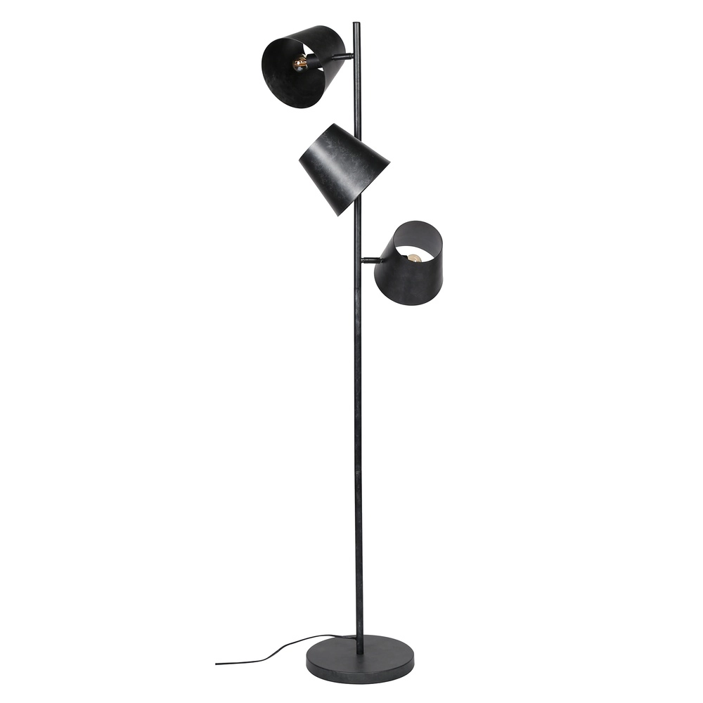 Rustic floor lamp Kinetic 167cm - charcoal Lyora 8716803513181