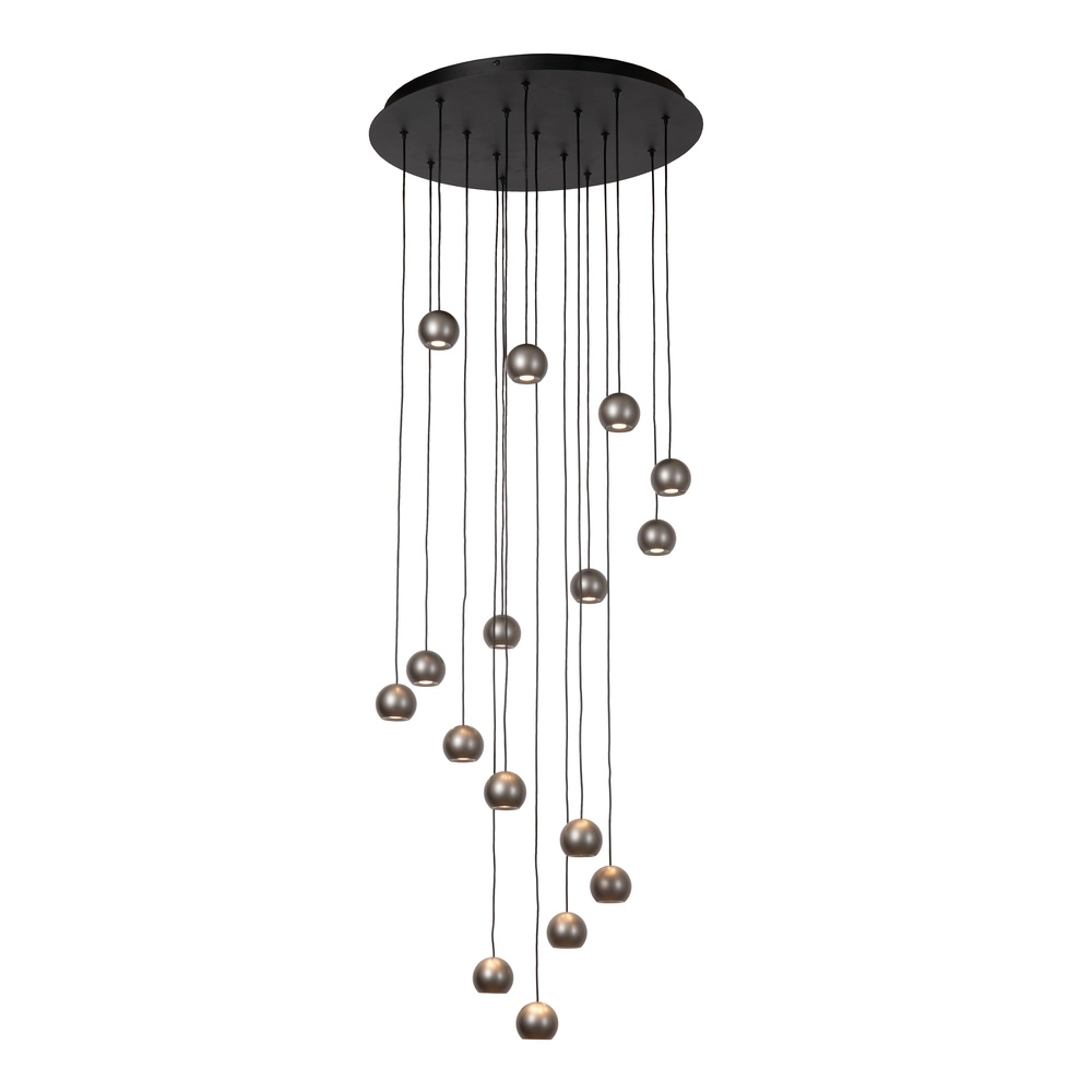 Design vide pendant lamp Montana 16-light grey