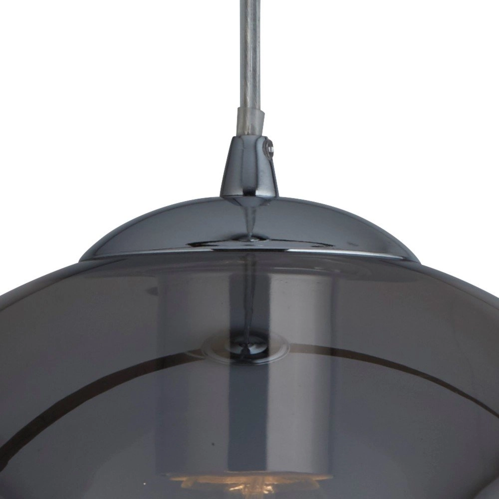 Pendant lamp Balls Ø 35cm chrome with smoke glass Searchlight 5053423138848