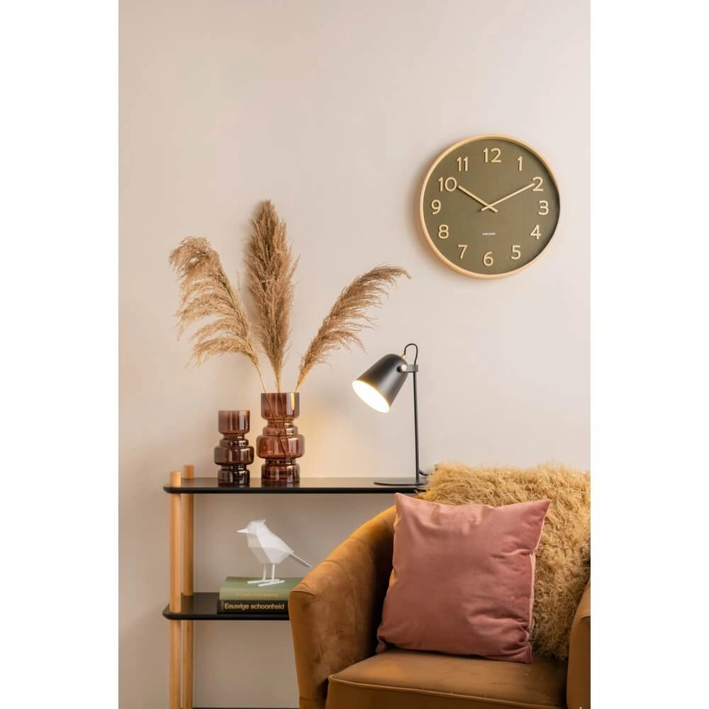 Wall clock Pure wood green - Ø 40cm Karlsson 8714302710209
