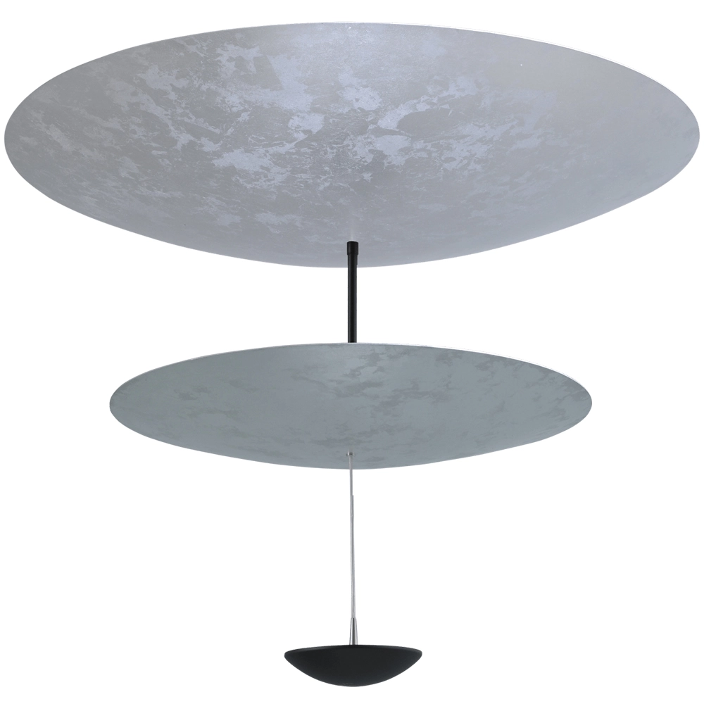Ceiling lamp Zyan black with silver 2-lights