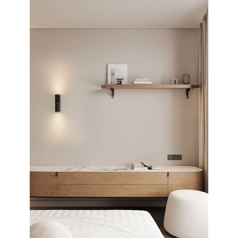 Design wall lamp Olvio black marble