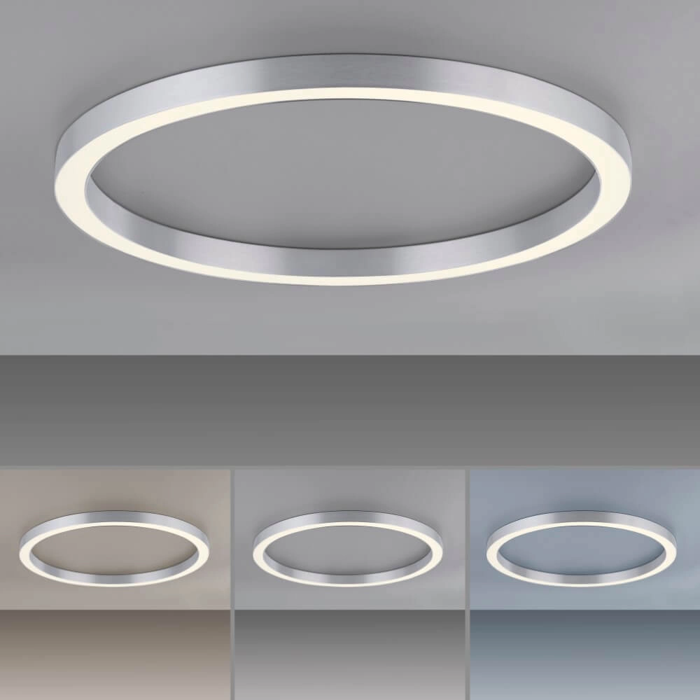 Round floor lamp Pure Lines Round Ø 70cm aluminum Paul Neuhaus 4012248373538