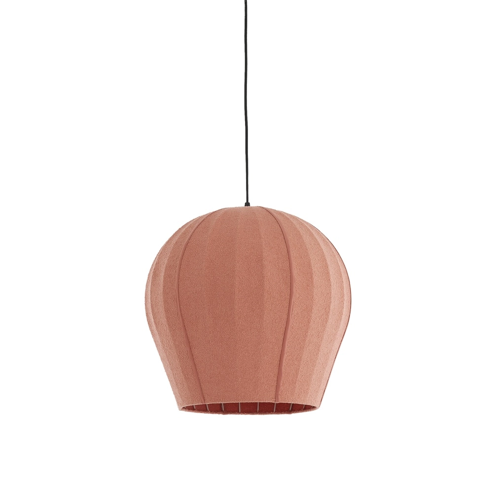 Bouclé pendant lamp Zagori Ø 44cm - coral