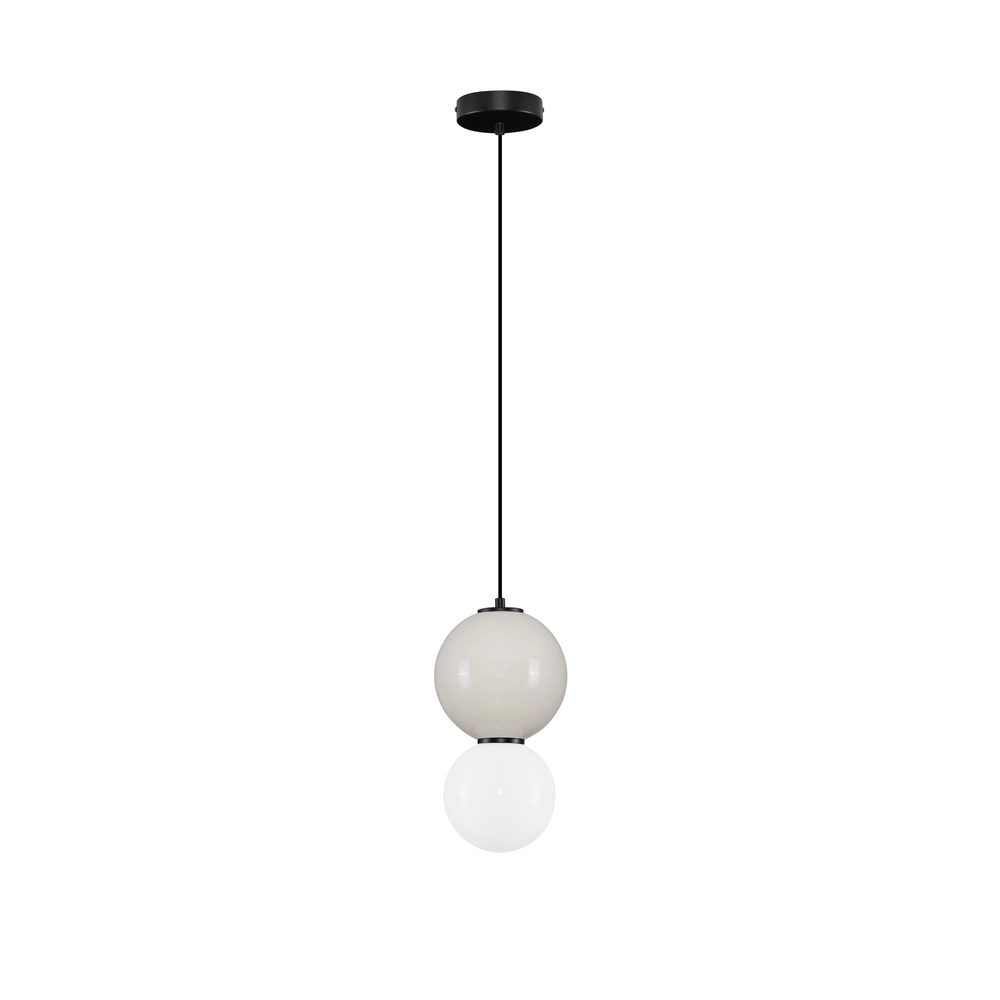 Pendant lamp Noesis Ø 18cm light grey with white