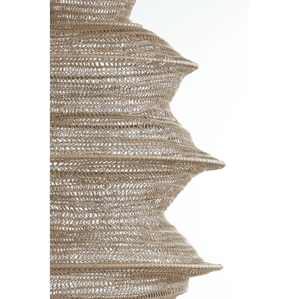 Metal net pendant lamp Nakisha Ø 31cm - sand Light & Living 8717807694999
