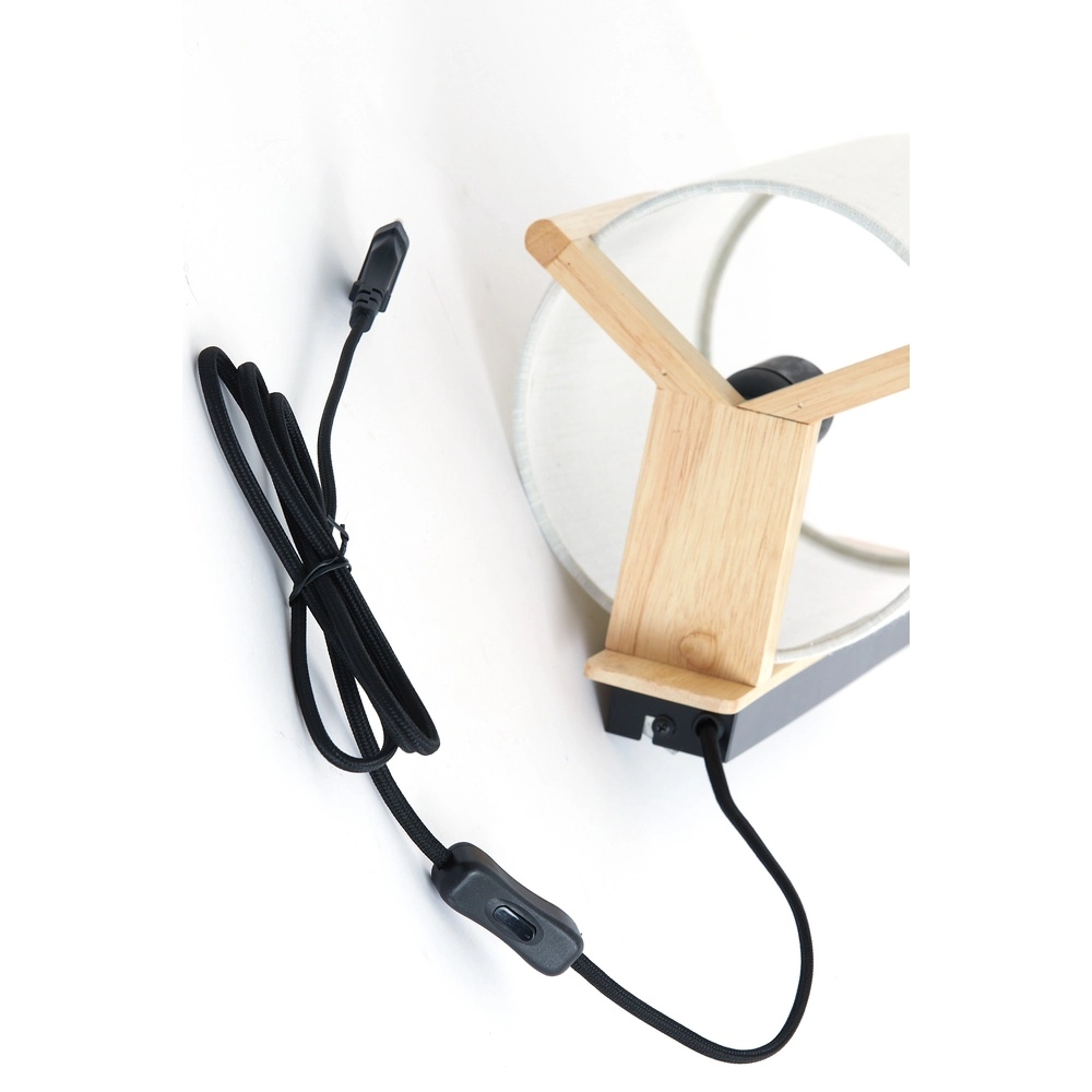 Danish design wall lamp Litto natural with linen Light & Living 8717807792756