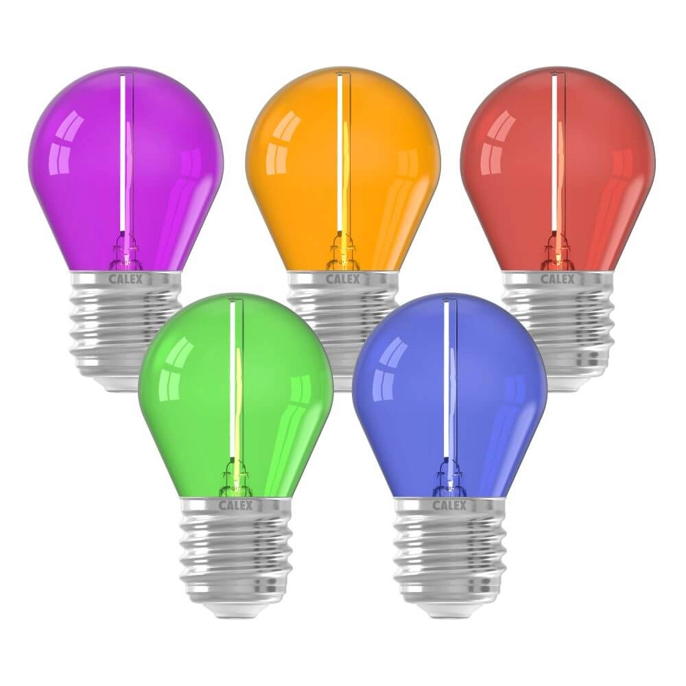 Party lighting set 1W - E27 of 5 colours