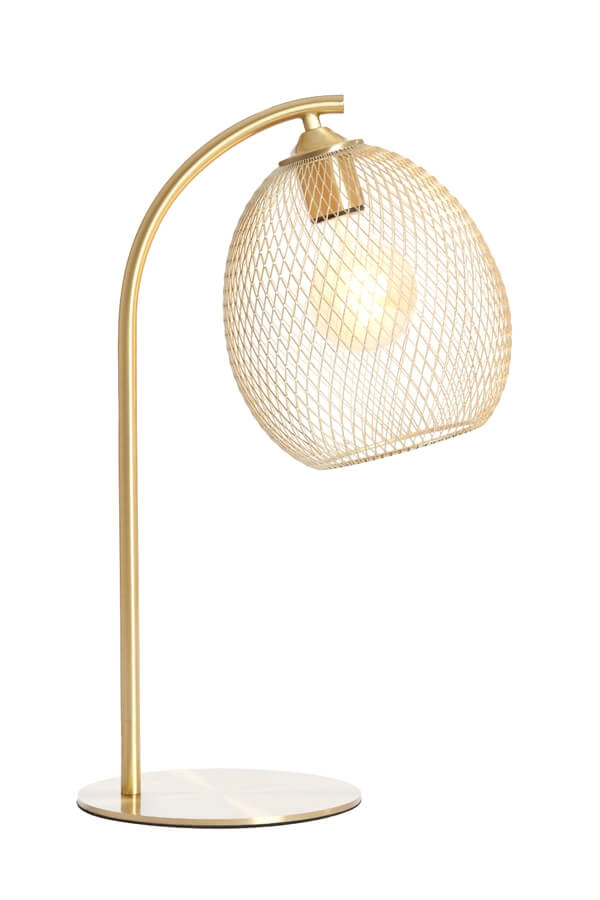 Golden table lamp Moroc Ø 20cm
