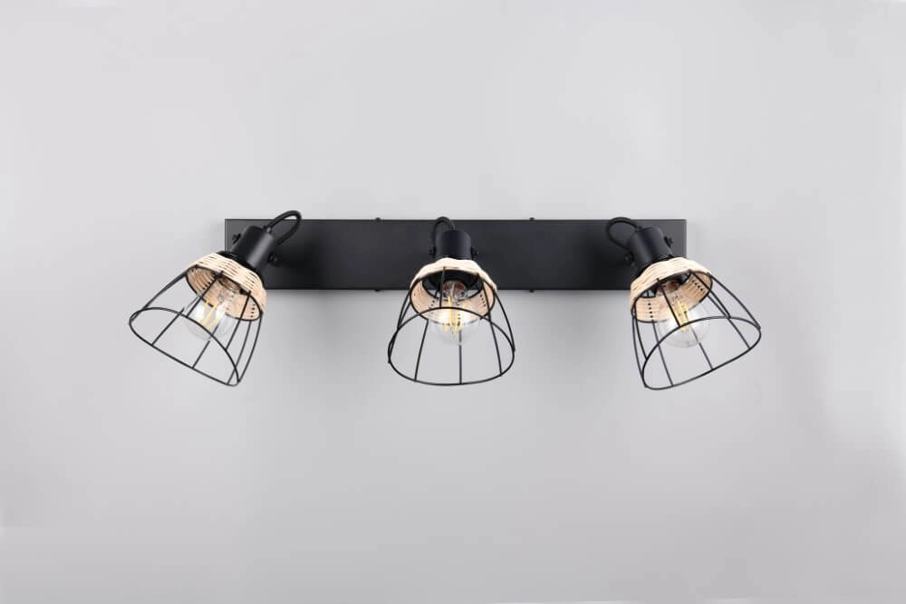 Black ceiling lamp Jerome Design 4-light Trio 4017807637717
