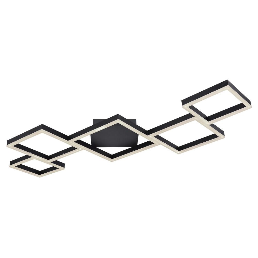 Modern ceiling lamp Kurio squares black Globo 9007371411788