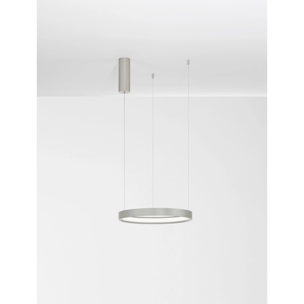 Round pendant lamp Perrine silver grey Ø 40cm