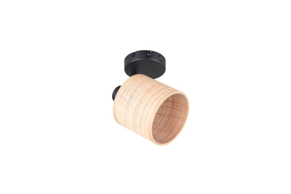 Black wall lamp Aimee with cream cap Trio 4017807637335