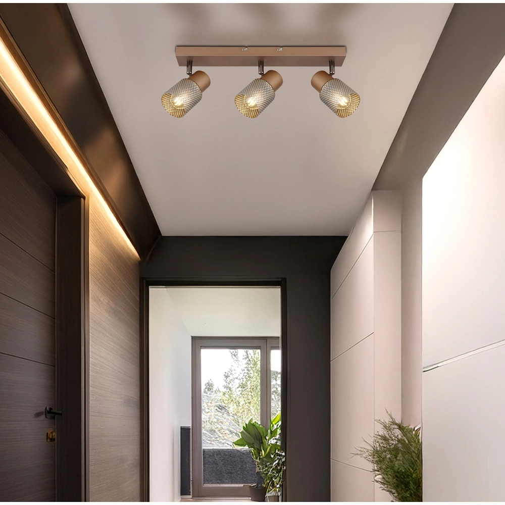 Ceiling lamp Satella 3-light coffee brown Globo 9007371462575