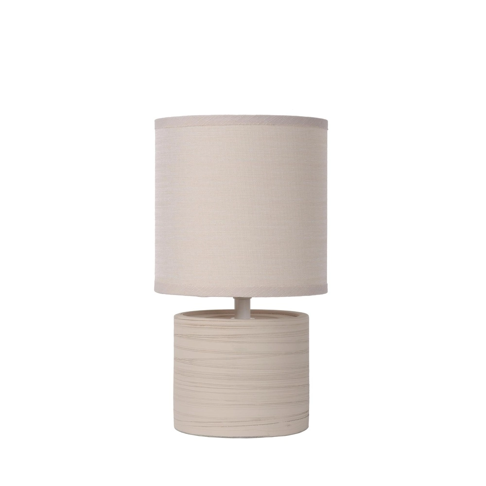 Table lamp Greasby sand brown Ø 14cm