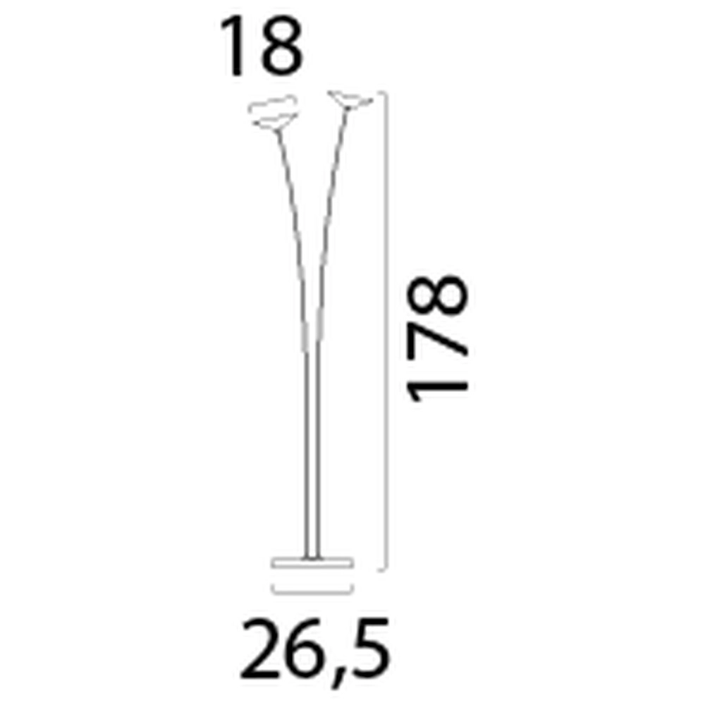 2-light floor lamp Ceppo black with nickel Masterlight 8718121368085