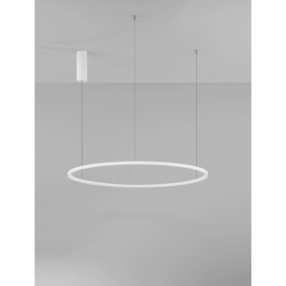 Round pendant lamp Tarquin white Ø 80cm Lyora 5212017438294