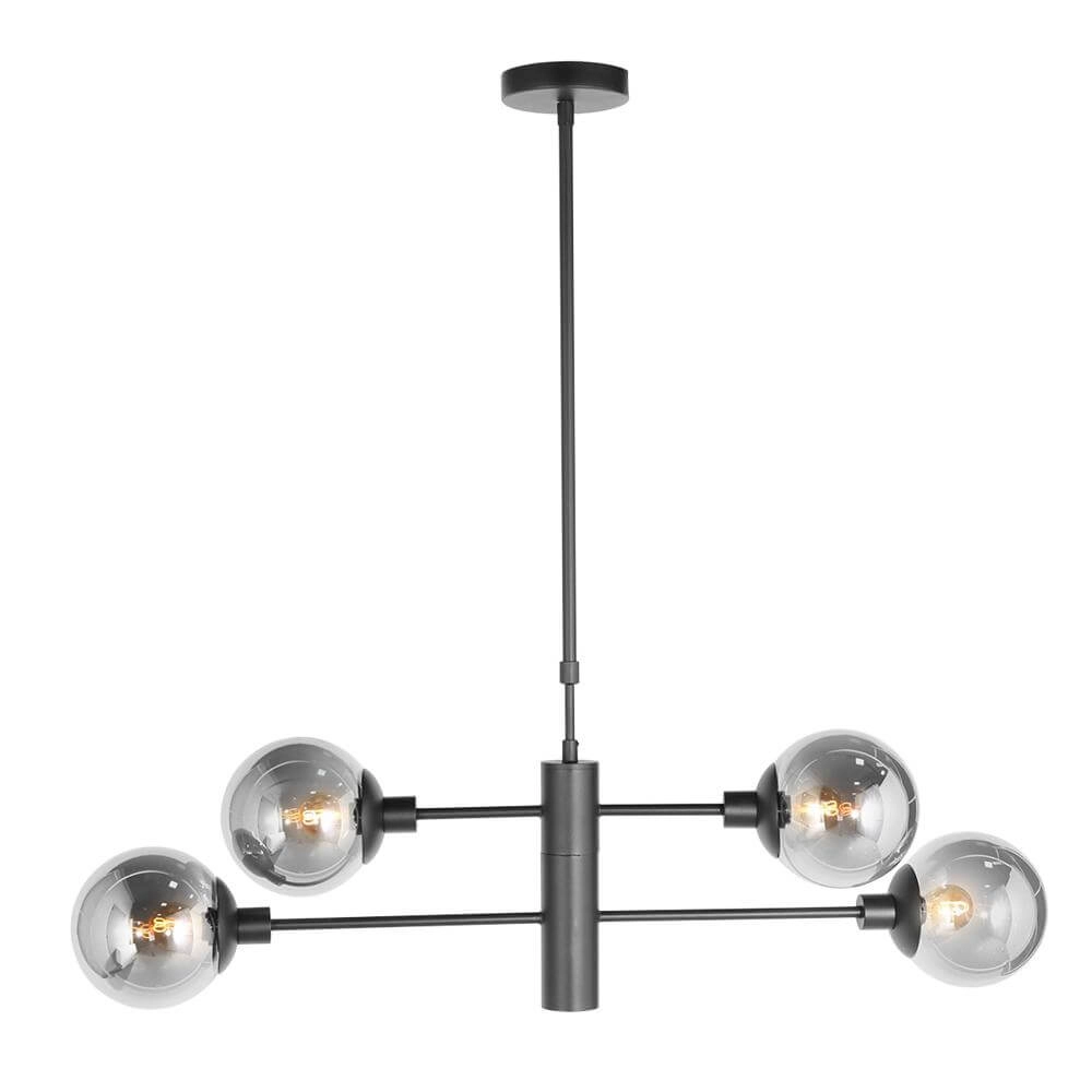 Design pendant lamp Constellation black with smoke glass Steinhauer 8712746173031