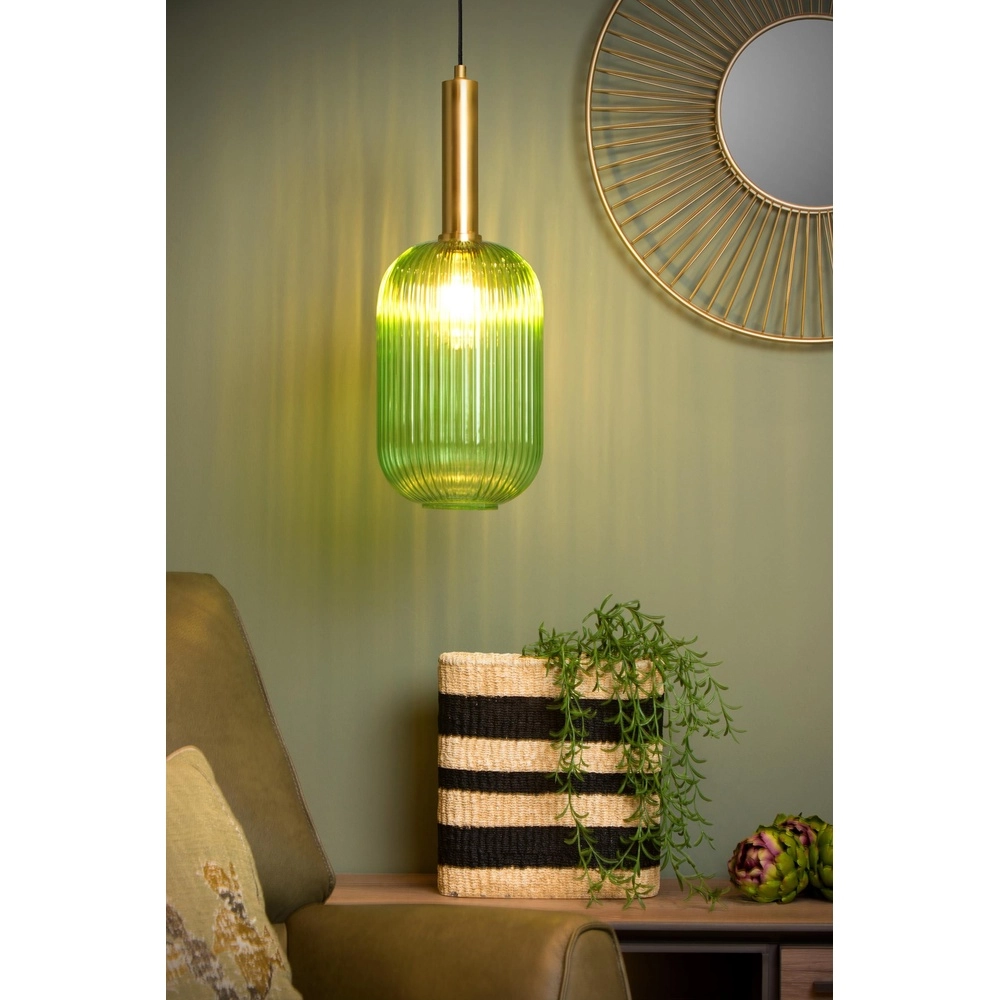 Pendant lamp Maloto Ø 20cm green Lucide 5411212451170