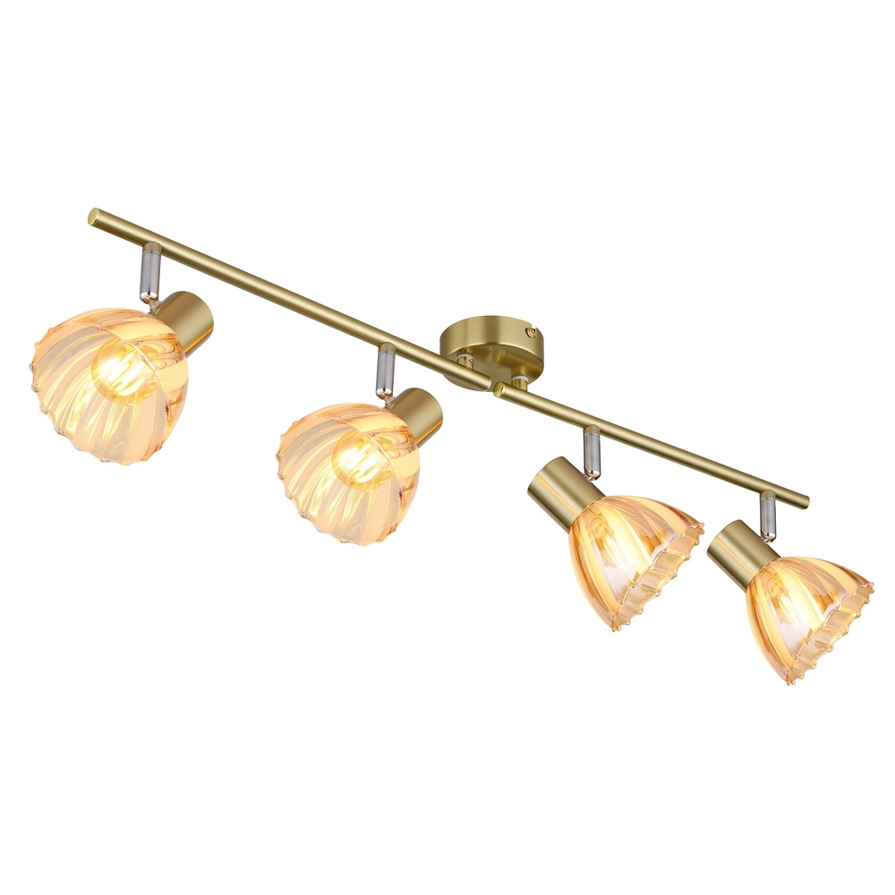 Ceiling lamp 4-lights Zachery Gold