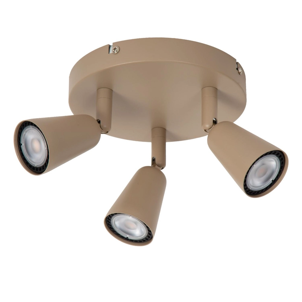 Ceiling spotlight Tiana 3-light taupe