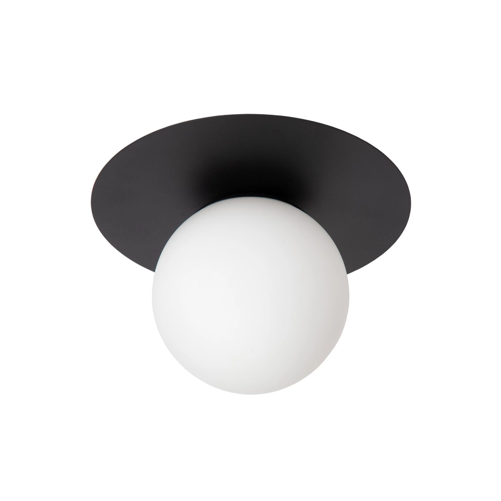 Ceiling lamp Tricia black with white sphere
