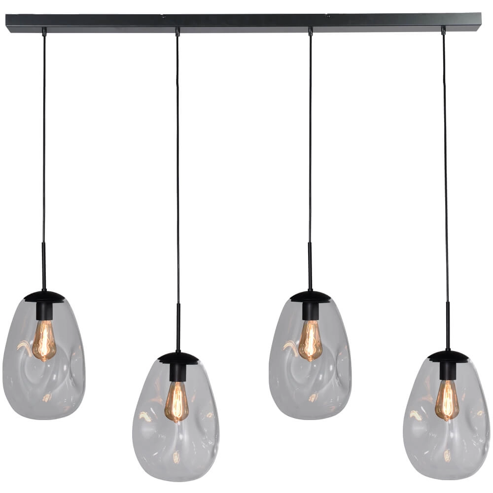 Hanging lamp Lava 4x clear glass Ø 22.5cm