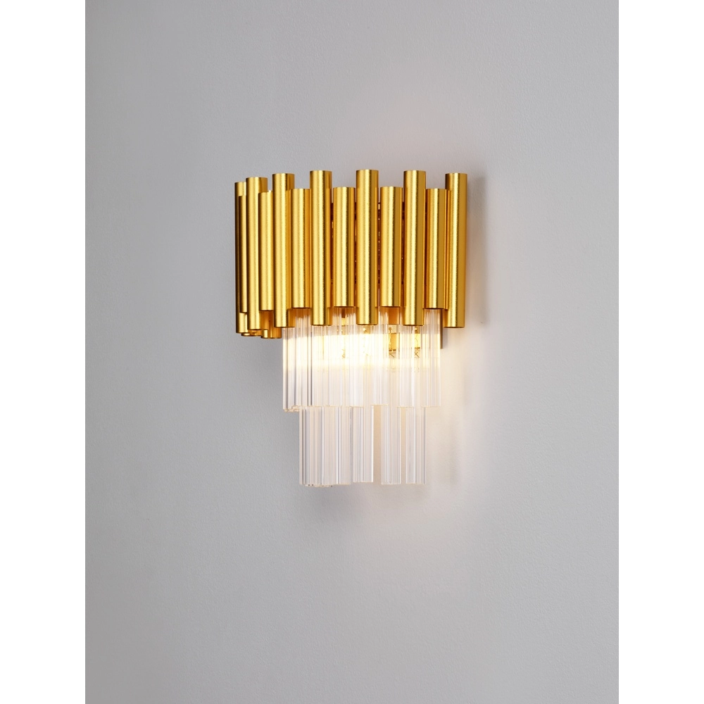 Wall lamp Magnolia Gold with crystal