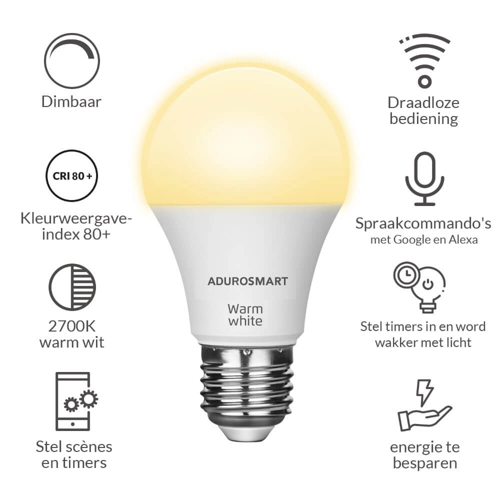 E27 - 800 lumen - 2700K AduroSmart 644558228624