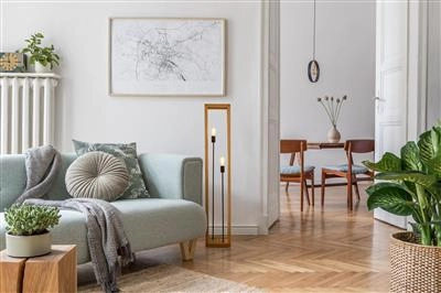 Floor lamp wood Square Searchlight 5053423190419