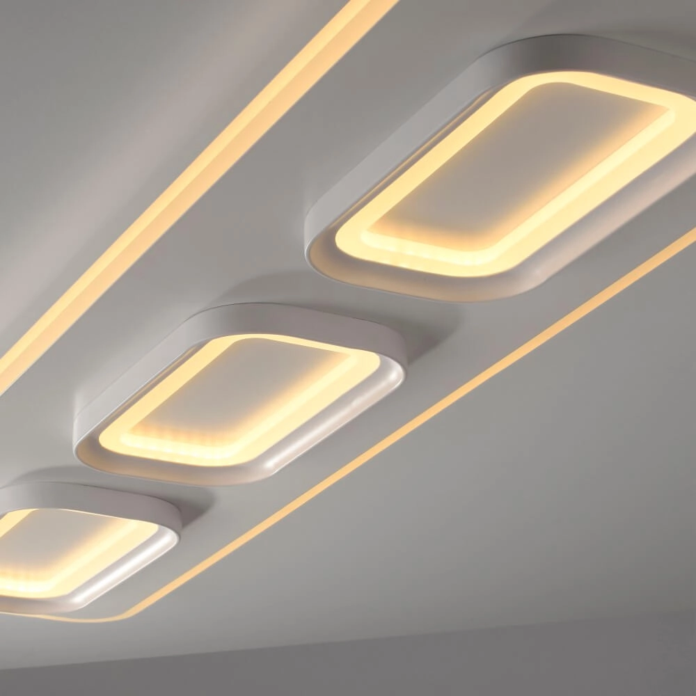 White ceiling lamp Q-Kalina rectangular Paul Neuhaus 4012248385999
