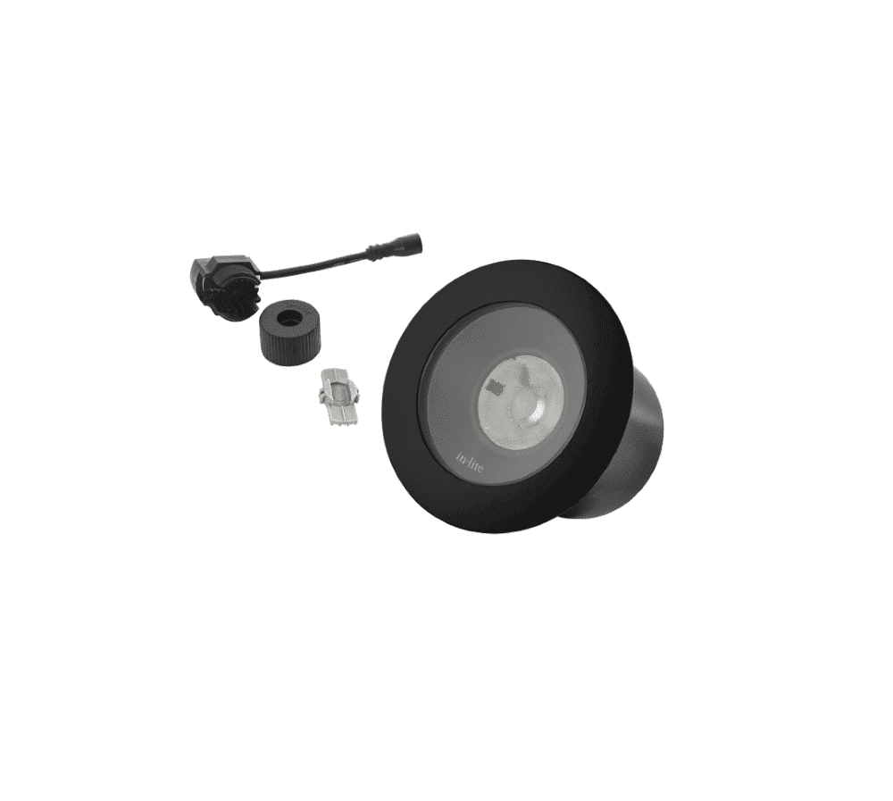 Ground spotlight Nero 12 volt LED In-lite 8717051004544